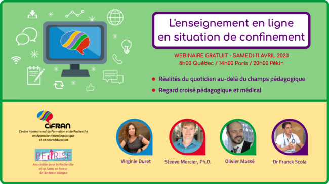 Webinaire 11 avril Enseignement en ligne en situation de confinement